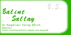 balint sallay business card